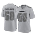 Punc LV.Raiders #58 Jackson Powers-Johnson Player Gray Atmosphere Fashion Limited Game Stitched Jerseys