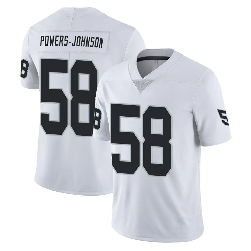 Punc LV.Raiders #58 Jackson Powers-Johnson Player White Limited Vapor Untouchable Home Game Stitched Jerseys