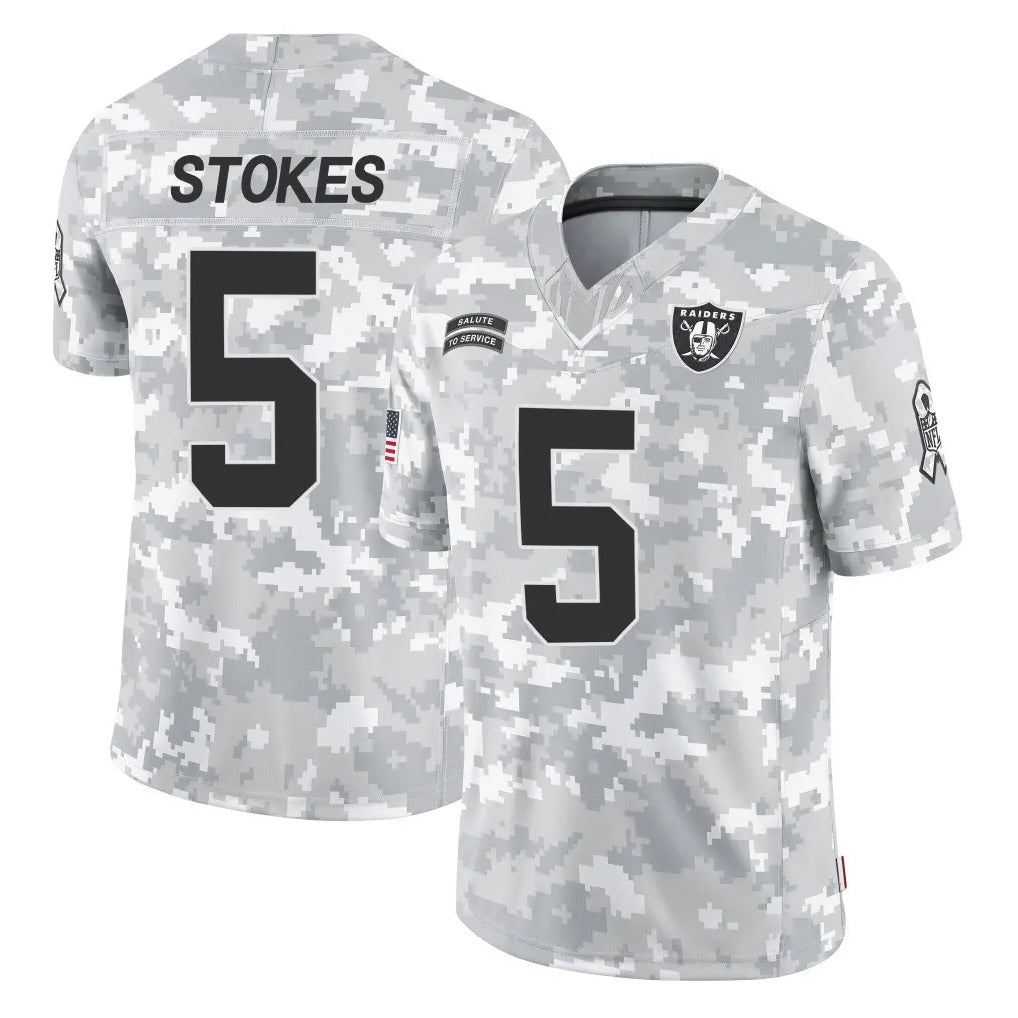 Punc LV.Raiders #5 Eric Stokes Player Arctic Camo Salute To Service Limited Game Stitched Jerseys