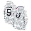 Punc LV.Raiders #5 Eric Stokes Player Arctic Camo Salute to Service Hoodies Limited Game Stitched Jerseys