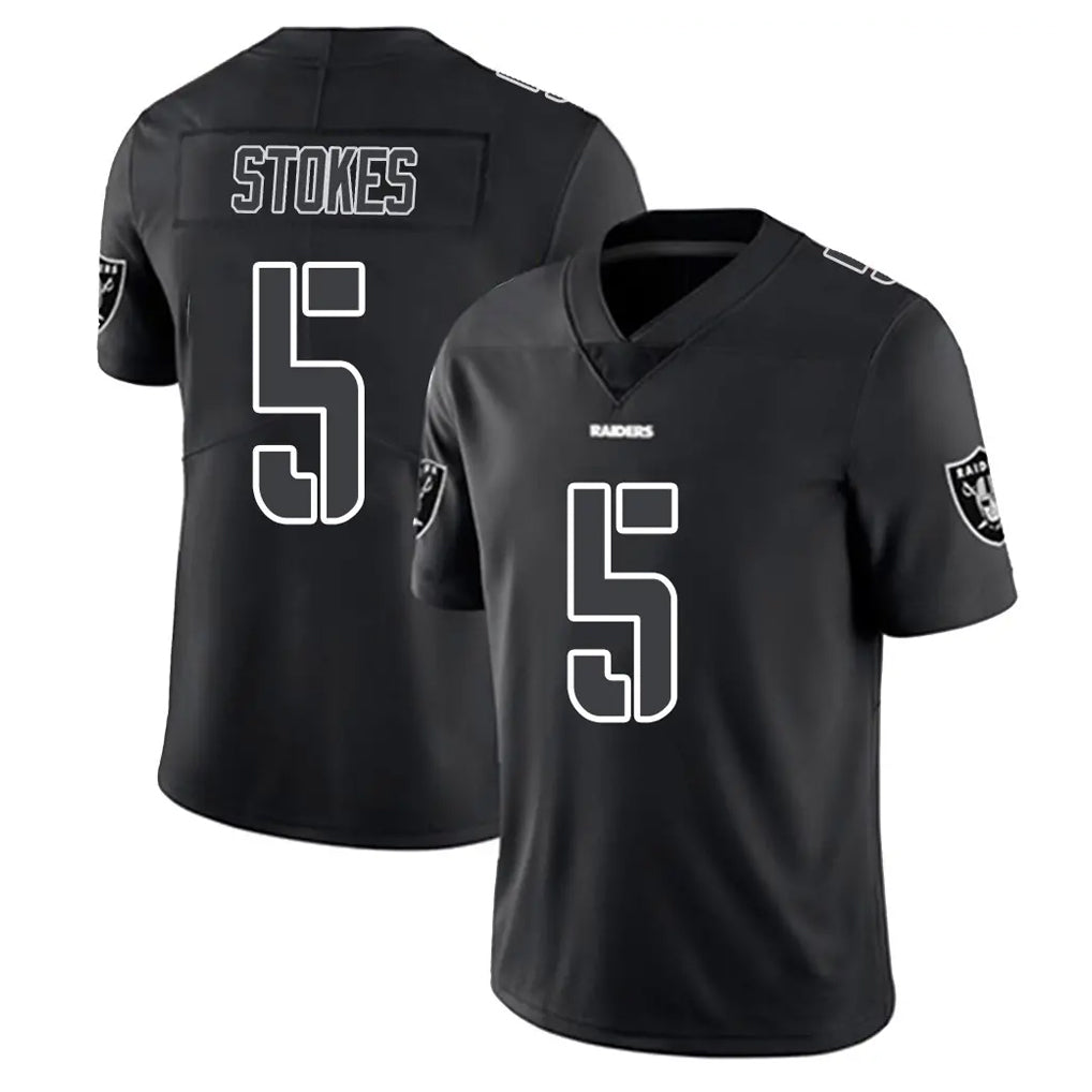 Punc LV.Raiders #5 Eric Stokes Player Black Limited Black Impact Home Game Stitched Jerseys