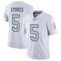 Punc LV.Raiders #5 Eric Stokes Player White Limited Color Rush Home Game Stitched Jerseys