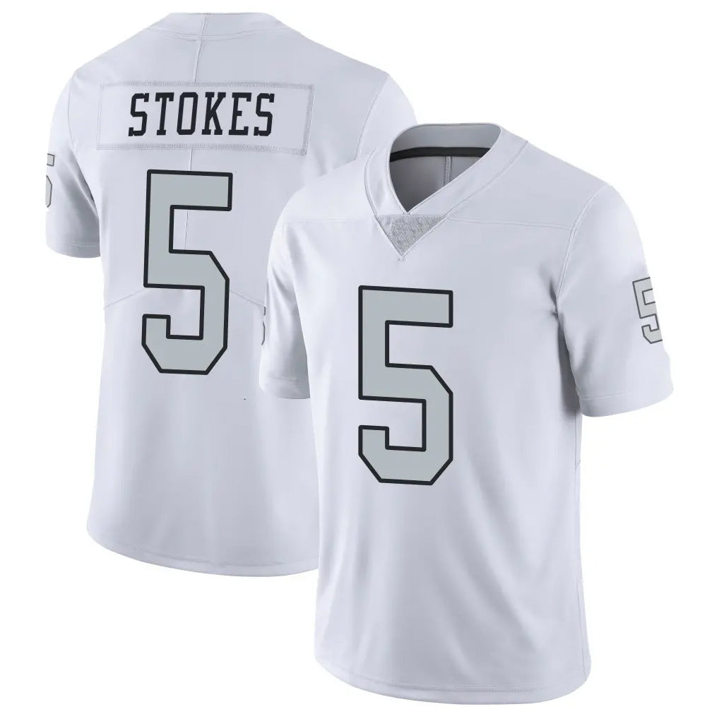 Punc LV.Raiders #5 Eric Stokes Player White Limited Color Rush Home Game Stitched Jerseys