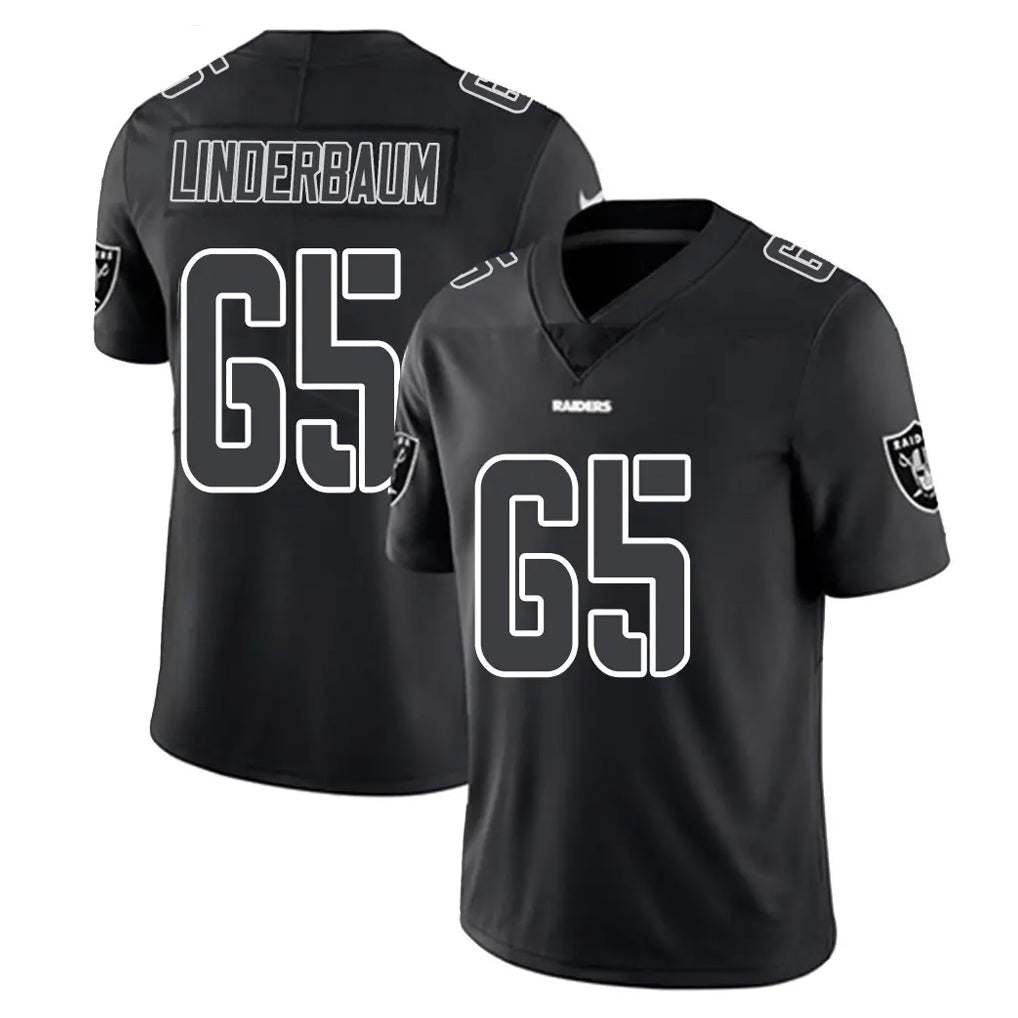 Punc LV.Raiders #65 Tyler Linderbaum Player Black Limited Black Impact Home Game Stitched Jerseys