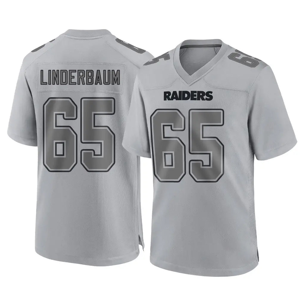 Punc LV.Raiders #65 Tyler Linderbaum Player Gray Atmosphere Fashion Limited Game Stitched Jerseys