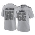 Punc LV.Raiders #65 Tyler Linderbaum Player Gray Atmosphere Fashion Limited Game Stitched Jerseys