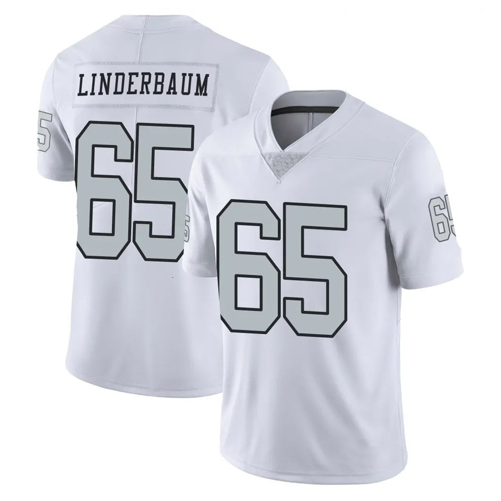 Punc LV.Raiders #65 Tyler Linderbaum Player White Limited Color Rush Home Game Stitched Jerseys