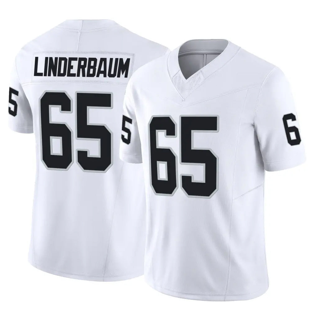 Punc LV.Raiders #65 Tyler Linderbaum Player White Limited Vapor F.U.S.E. Home Game Stitched Jerseys