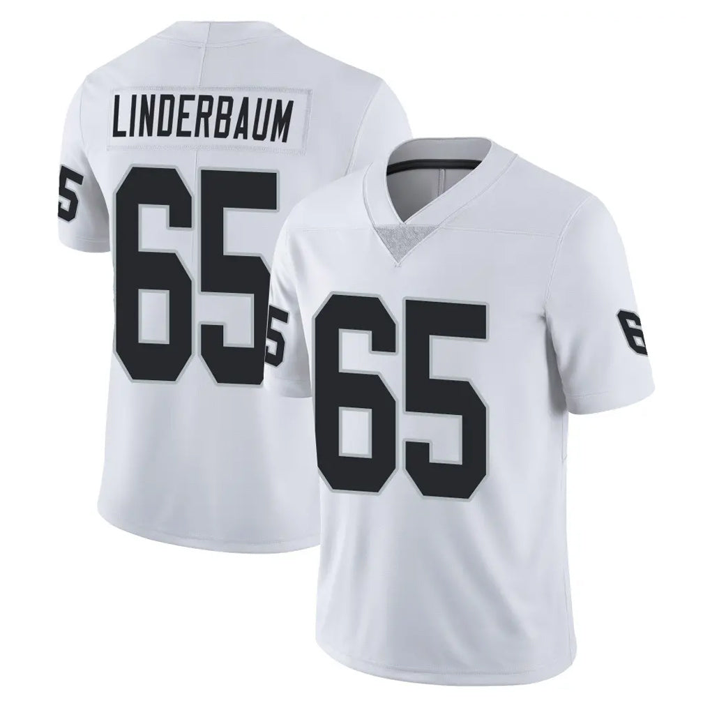Punc LV.Raiders #65 Tyler Linderbaum Player White Limited Vapor Untouchable Home Game Stitched Jerseys