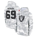 Punc LV.Raiders #69 Adam Butler Player Arctic Camo Salute to Service Hoodies Limited Game Stitched Jerseys