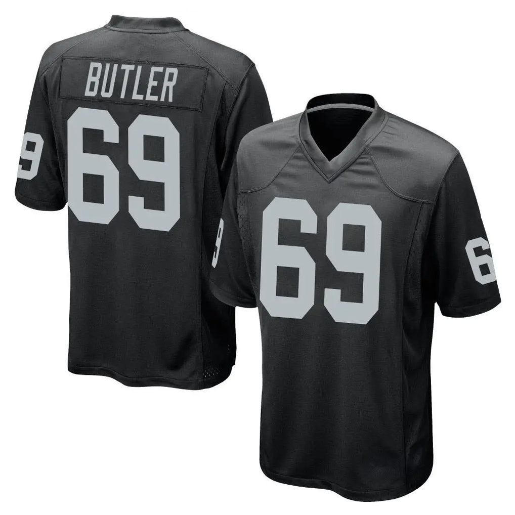 Punc LV.Raiders #69 Adam Butler Player Black Home Game Stitched Jerseys