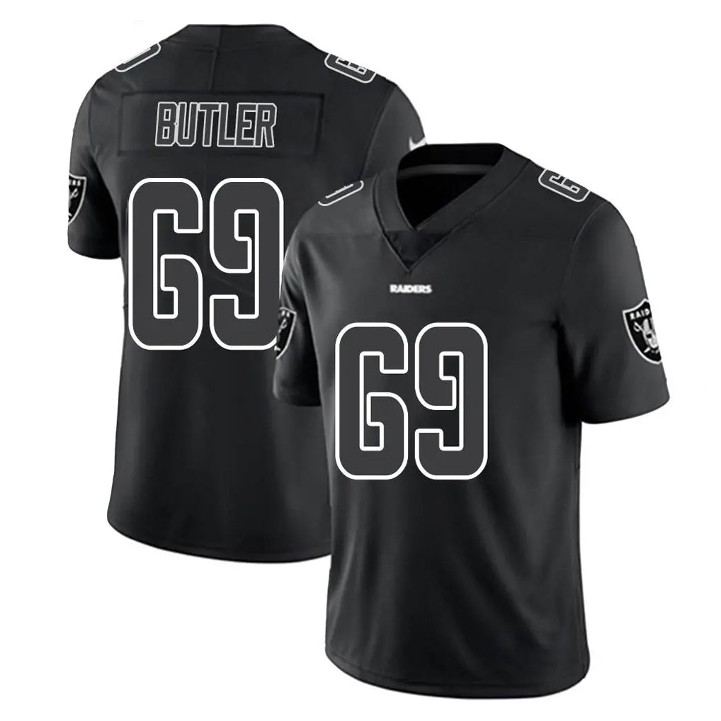 Punc LV.Raiders #69 Adam Butler Player Black Limited Black Impact Home Game Stitched Jerseys