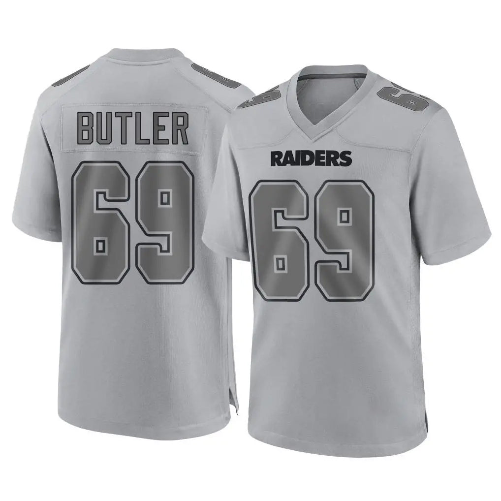 Punc LV.Raiders #69 Adam Butler Player Gray Atmosphere Fashion Limited Game Stitched Jerseys