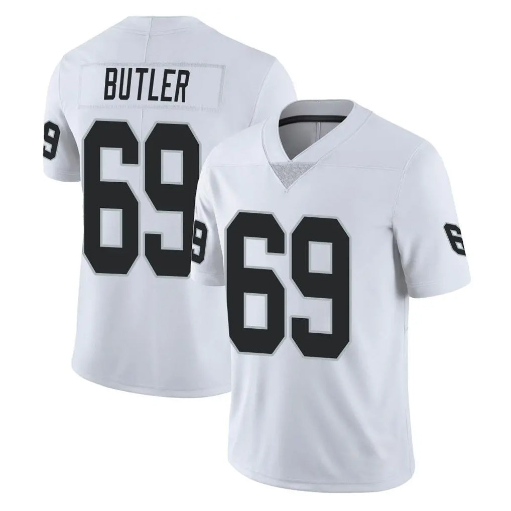 Punc LV.Raiders #69 Adam Butler Player White Limited Vapor Untouchable Home Game Stitched Jerseys