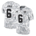 Punc LV.Raiders #6 A.J. Cole Player Arctic Camo Salute To Service Limited Game Stitched Jerseys