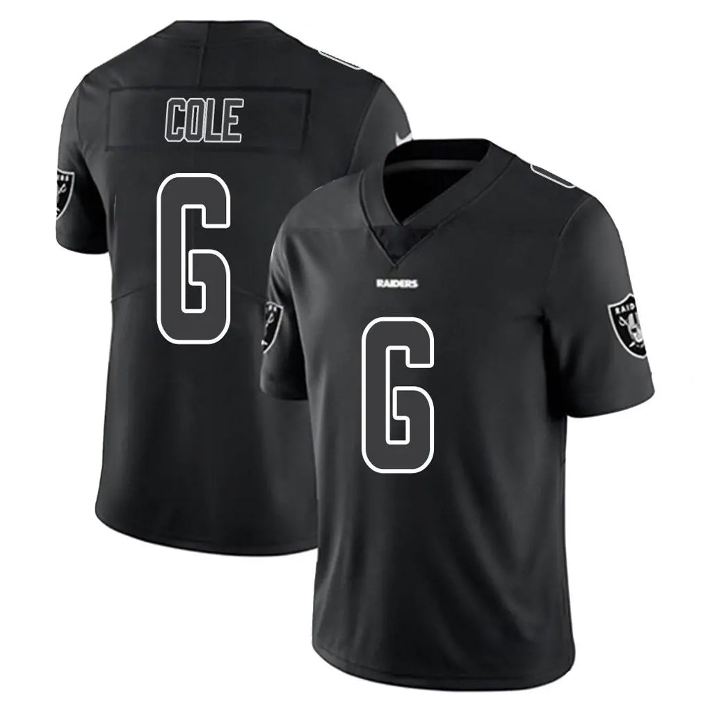 Punc LV.Raiders #6 A.J. Cole Player Black Limited Black Impact Home Game Stitched Jerseys