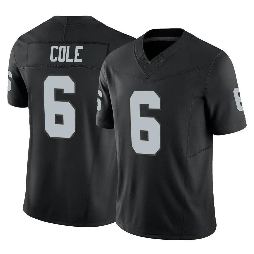 Punc LV.Raiders #6 A.J. Cole Player Black Limited Vapor F.U.S.E. Home Game Stitched Jerseys