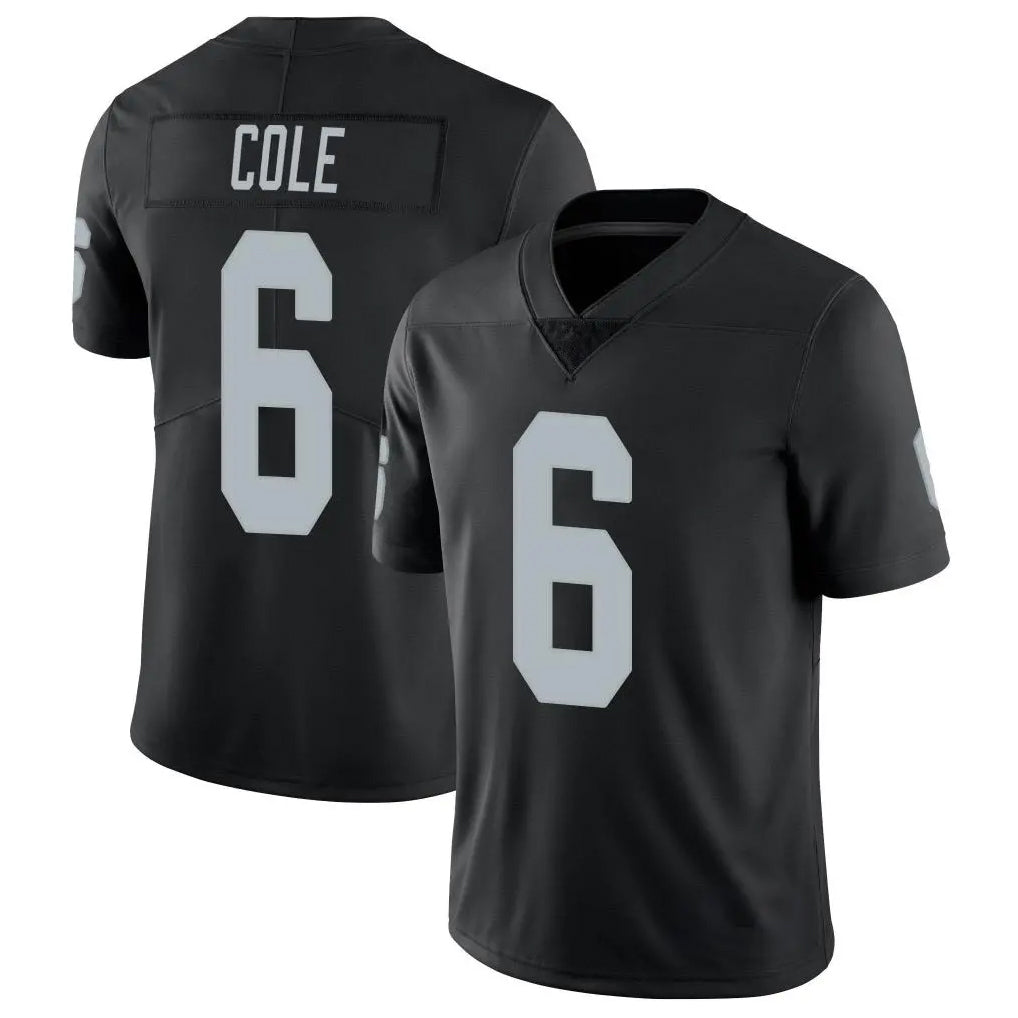 Punc LV.Raiders #6 A.J. Cole Player Black Limited Vapor Untouchable Home Game Stitched Jerseys