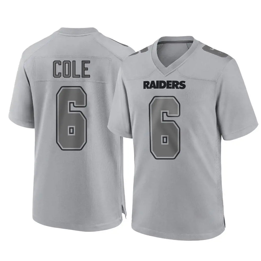 Punc LV.Raiders #6 A.J. Cole Player Gray Atmosphere Fashion Limited Game Stitched Jerseys