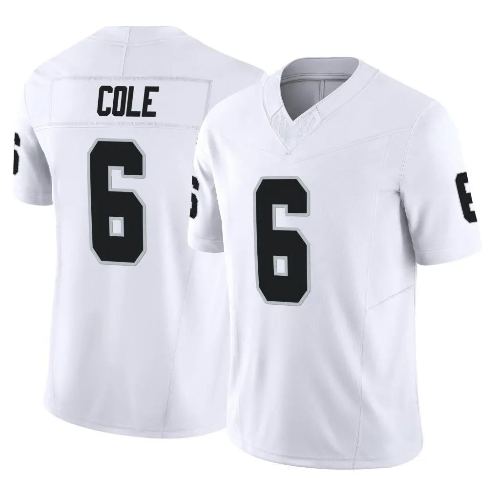 Punc LV.Raiders #6 A.J. Cole Player White Limited Vapor F.U.S.E. Home Game Stitched Jerseys