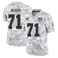 Punc LV.Raiders #71 DJ Glaze Player Arctic Camo Salute To Service Limited Game Stitched Jerseys