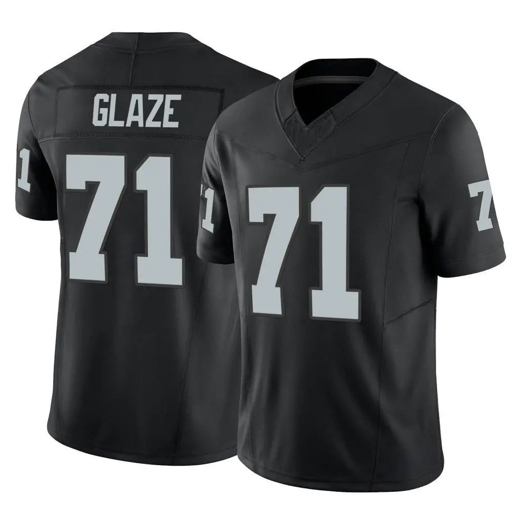 Punc LV.Raiders #71 DJ Glaze Player Black Limited Vapor F.U.S.E. Home Game Stitched Jerseys