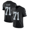 Punc LV.Raiders #71 DJ Glaze Player Black Limited Vapor Untouchable Home Game Stitched Jerseys
