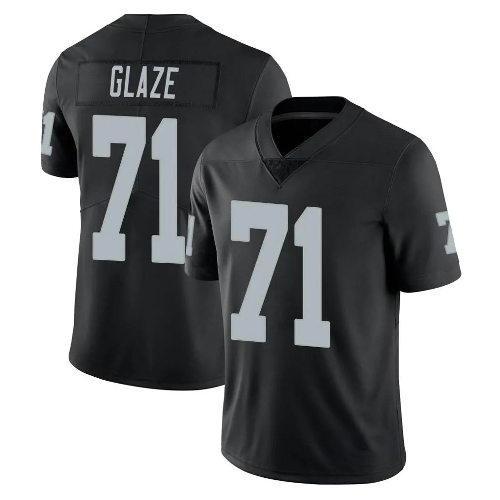 Punc LV.Raiders #71 DJ Glaze Player Black Limited Vapor Untouchable Home Game Stitched Jerseys