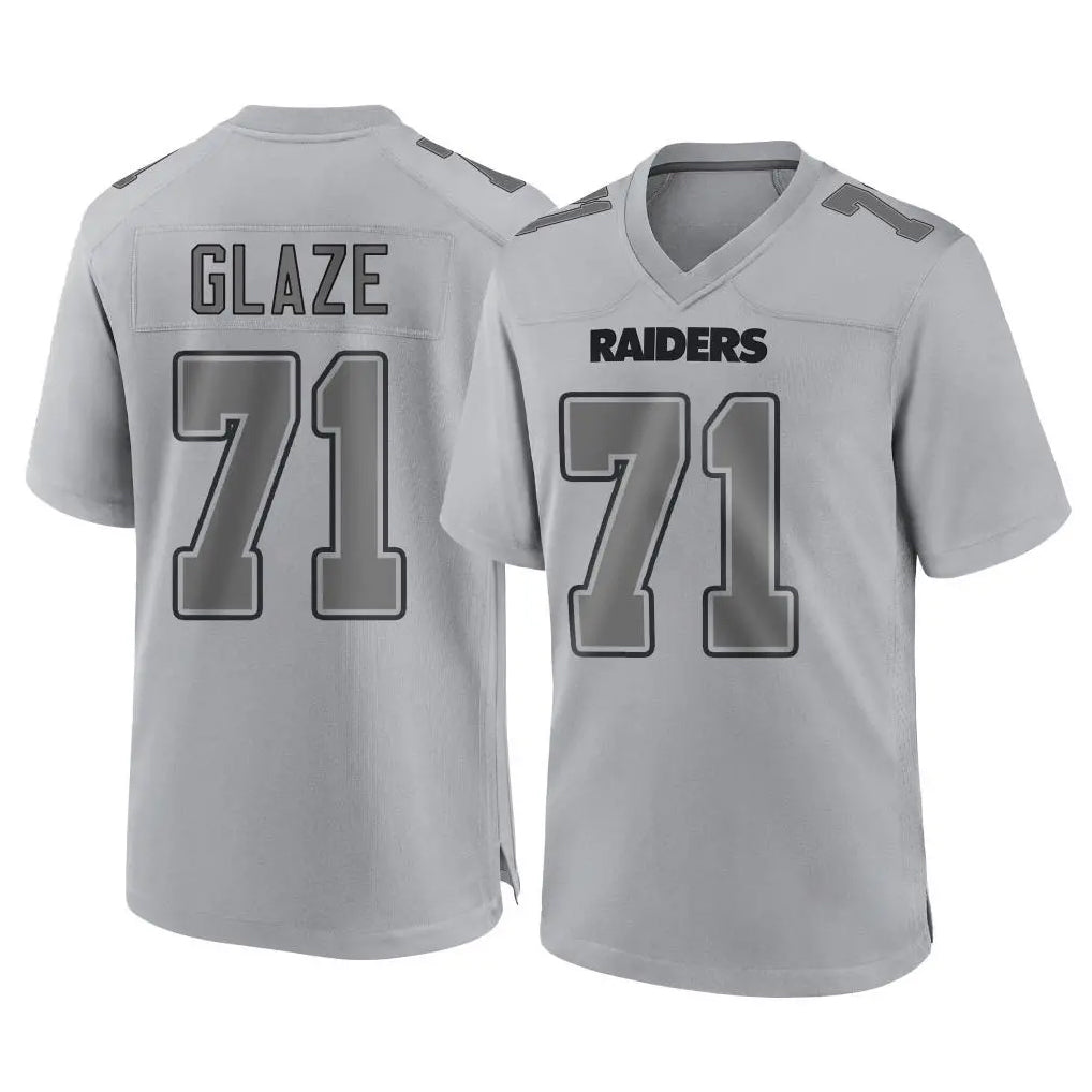 Punc LV.Raiders #71 DJ Glaze Player Gray Atmosphere Fashion Limited Game Stitched Jerseys