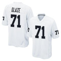 Punc LV.Raiders #71 DJ Glaze Player White Home Game Stitched Jerseys