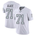 Punc LV.Raiders #71 DJ Glaze Player White Limited Color Rush Home Game Stitched Jerseys