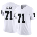 Punc LV.Raiders #71 DJ Glaze Player White Limited Vapor F.U.S.E. Home Game Stitched Jerseys