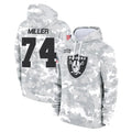 Punc LV.Raiders #74 Kolton Miller Player Arctic Camo Salute to Service Hoodies Limited Game Stitched Jerseys