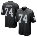 Punc LV.Raiders #74 Kolton Miller Player Black Home Game Stitched Jerseys