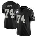 Punc LV.Raiders #74 Kolton Miller Player Black Vapor Limited Home Game Stitched Jerseys