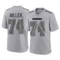 Punc LV.Raiders #74 Kolton Miller Player Gray Atmosphere Fashion Limited Game Stitched Jerseys