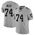 Punc LV.Raiders #74 Kolton Miller Player Gray Vapor Limited Home Game Stitched Jerseys