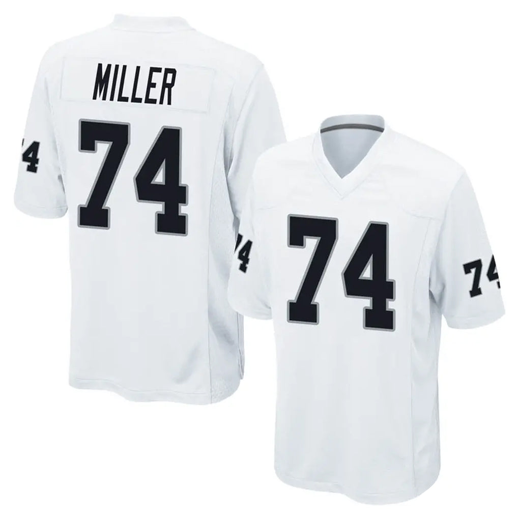 Punc LV.Raiders #74 Kolton Miller Player White Home Game Stitched Jerseys