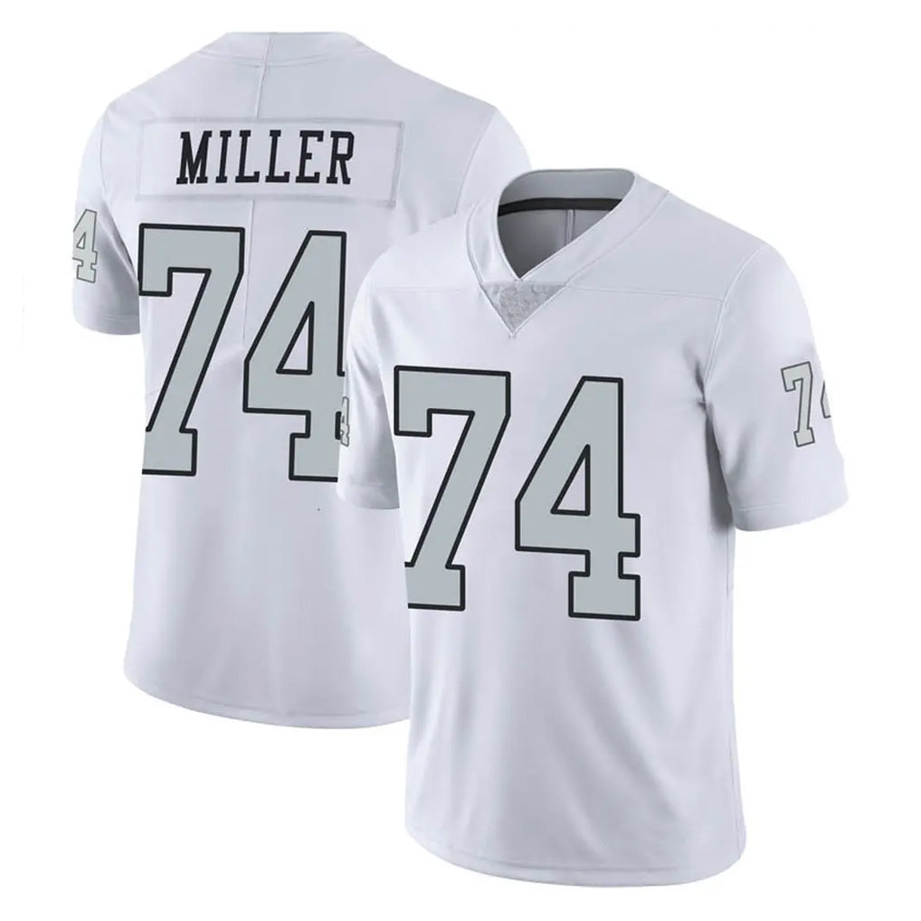 Punc LV.Raiders #74 Kolton Miller Player White Limited Color Rush Home Game Stitched Jerseys