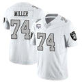 Punc LV.Raiders #74 Kolton Miller Player White Vapor Limited Home Game Stitched Jerseys