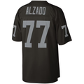 Punc LV.Raiders #77 Lyle Alzado Mitchell & Ness Black Legacy Replica Stitched Puhic  Jersey