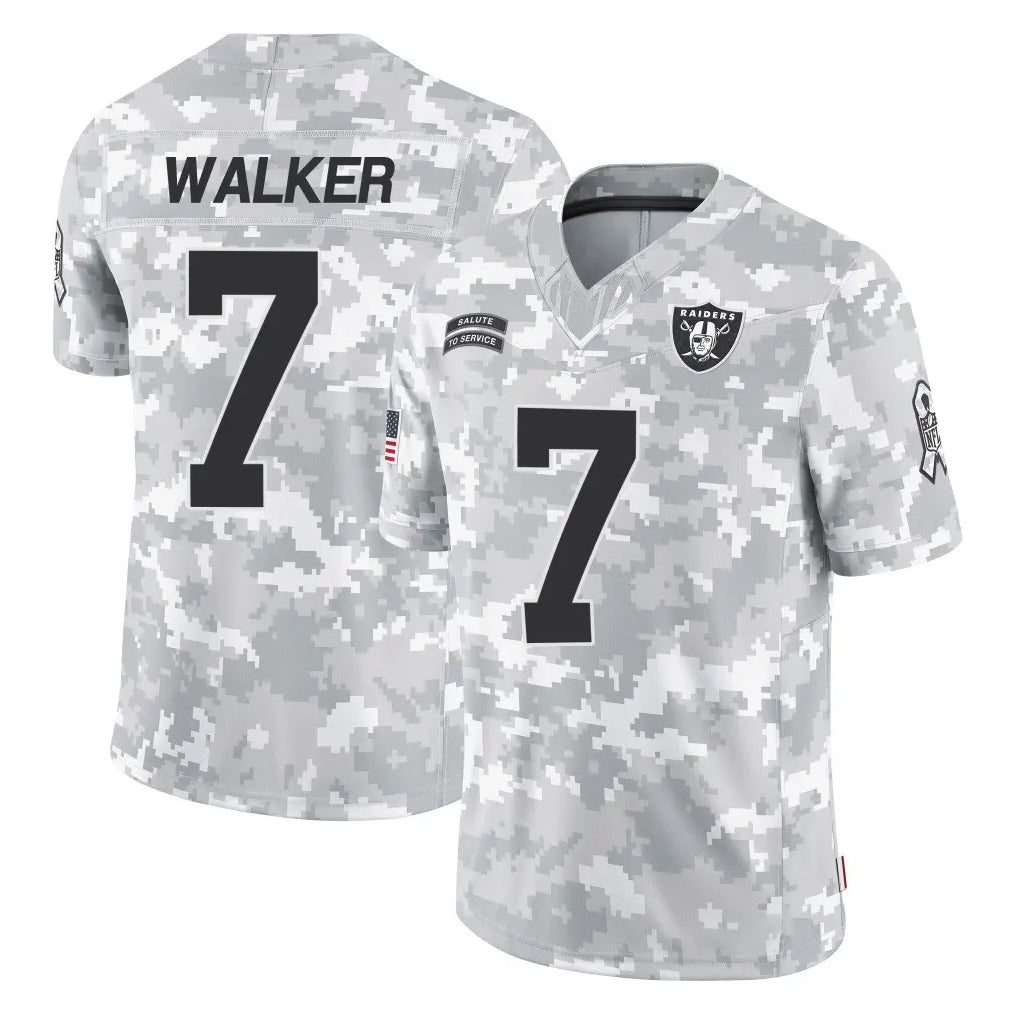 Punc LV.Raiders #7 Quay Walker Player Arctic Camo Salute To Service Limited Game Stitched Jerseys