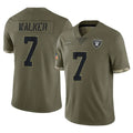 Punc LV.Raiders #7 Quay Walker Player Olive Salute To Service Limited Stitched Jerseys