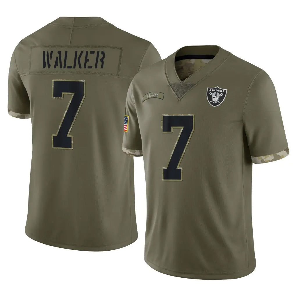 Punc LV.Raiders #7 Quay Walker Player Olive Salute To Service Limited Stitched Jerseys