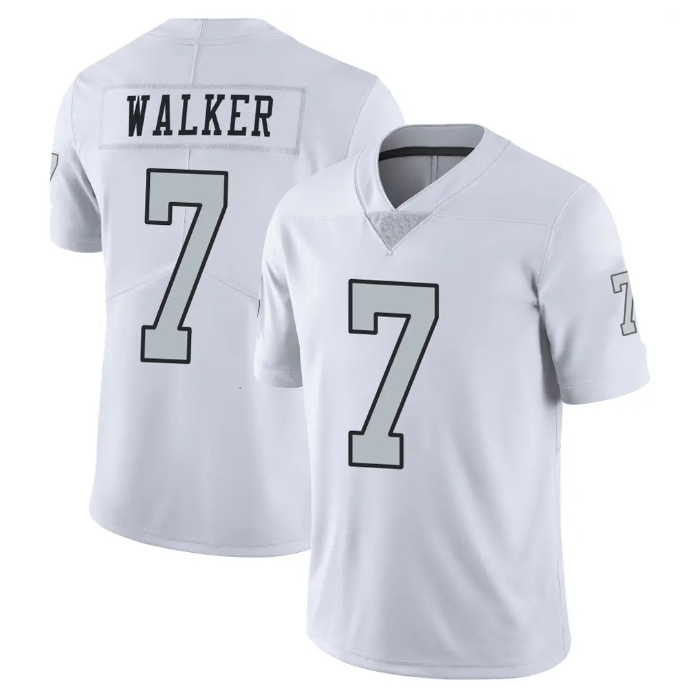 Punc LV.Raiders #7 Quay Walker Player White Limited Color Rush Home Game Stitched Jerseys