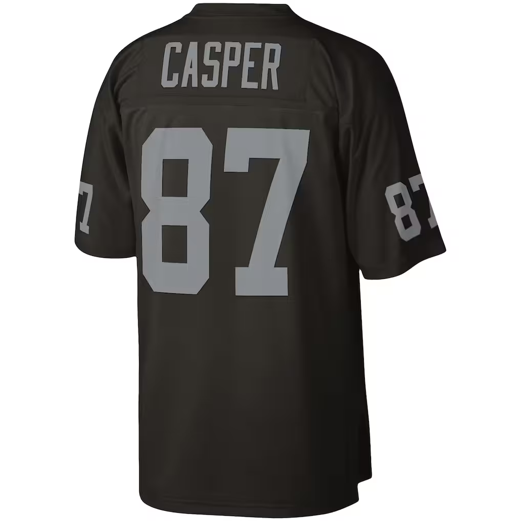 Punc LV.Raiders #87 Dave Casper Mitchell & Ness Black Legacy Replica Jersey Stitched Puhic