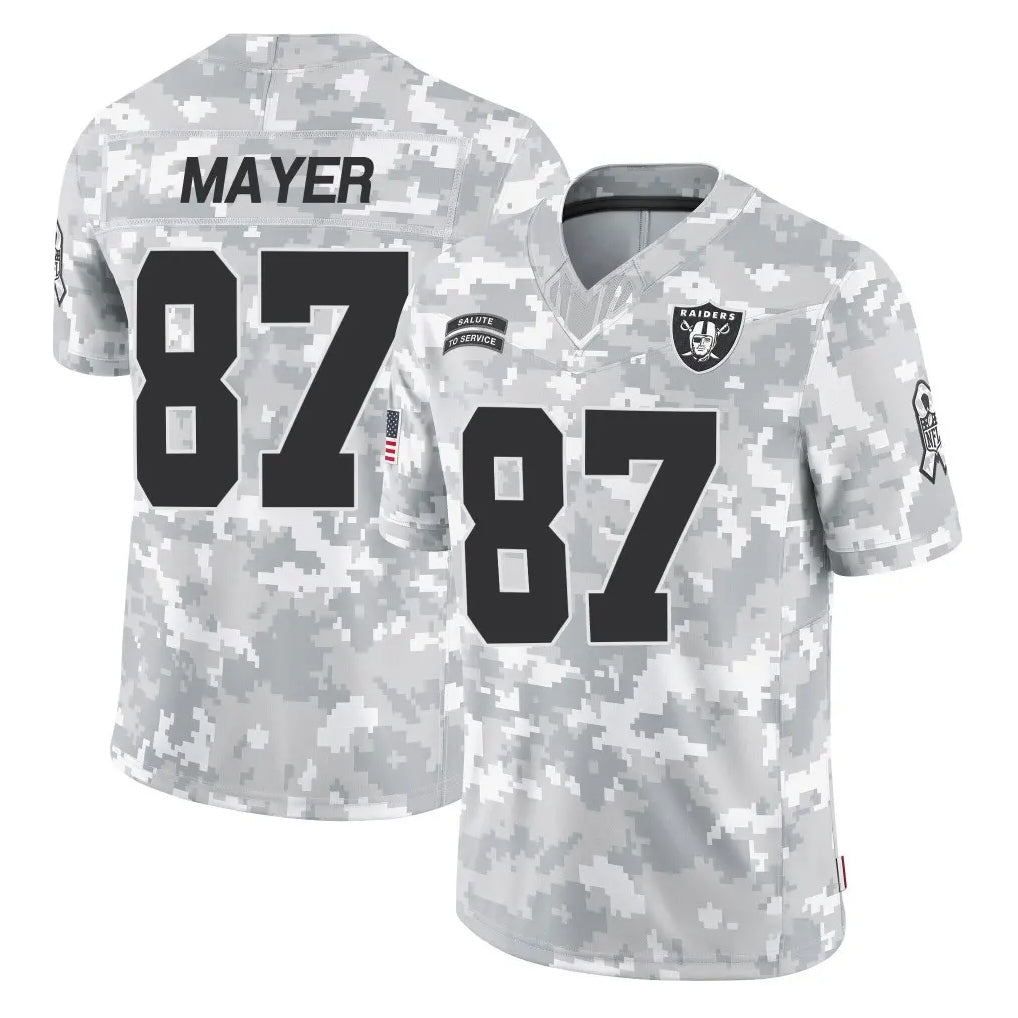 Punc LV.Raiders #87 Michael Mayer Player Arctic Camo Salute To Service Limited Game Stitched Jerseys