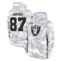 Punc LV.Raiders #87 Michael Mayer Player Arctic Camo Salute to Service Hoodies Limited Game Stitched Jerseys
