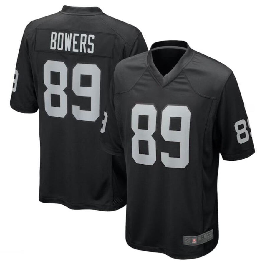 Punc LV.Raiders #89 Brock Bowers Black 2024 Draft First Round Pick Player Game Jersey Stitched Jersey