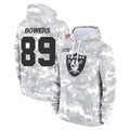 Punc LV.Raiders #89 Brock Bowers Player Arctic Camo Salute to Service Hoodies Stitched Jerseys
